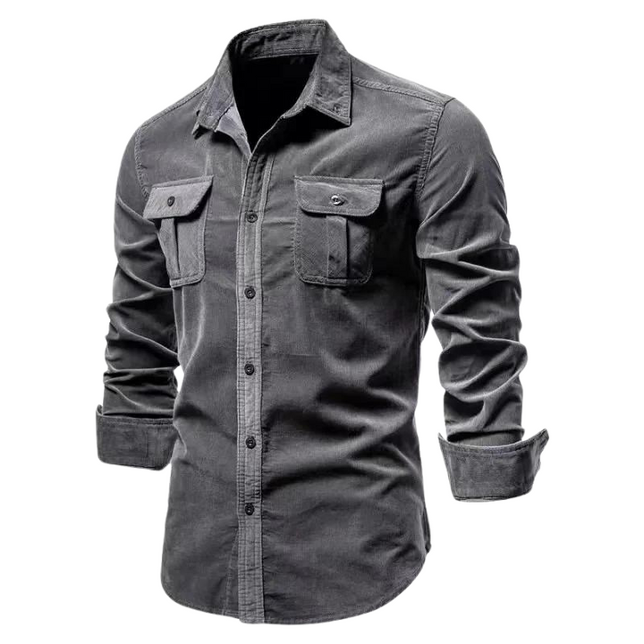 Men’s Brushed Cotton Overshirt | Button-Up | Fall Layering Shirt Jacket