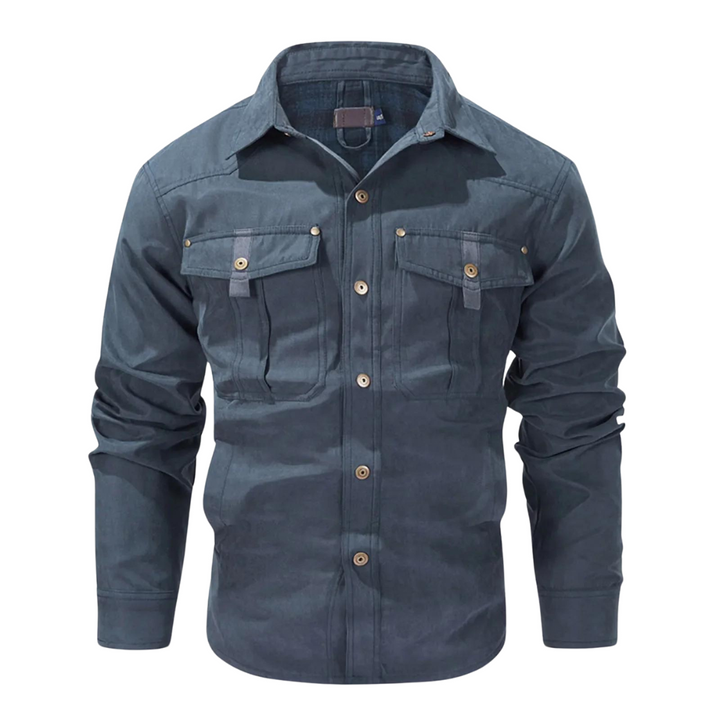 Men's Flannel-Lined Work Shirt | Heavy Cotton Twill | Fall Outerwear Layer