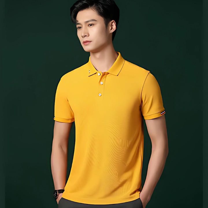 Men’s Polo Shirt | Classic Short-Sleeve Cotton Knit with Button Placket