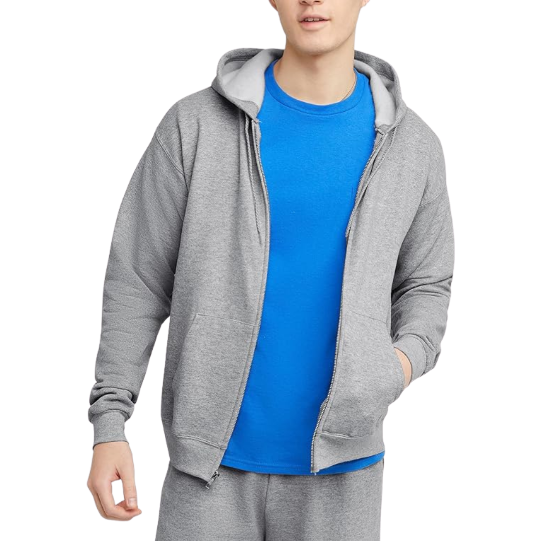 Men’s Full-Zip Fleece Hoodie | Everyday Layer | Soft Brushed Interior