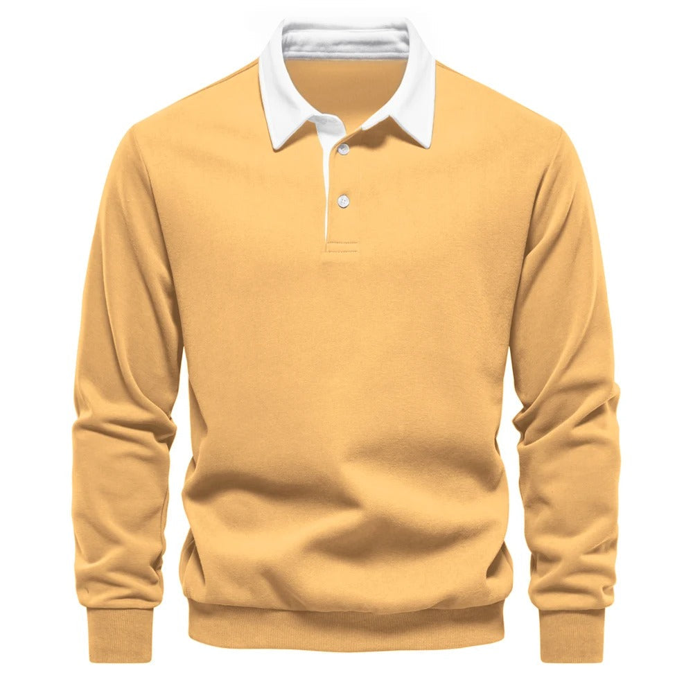 Mark - Men’s Long Sleeve Polo Sweatshirt