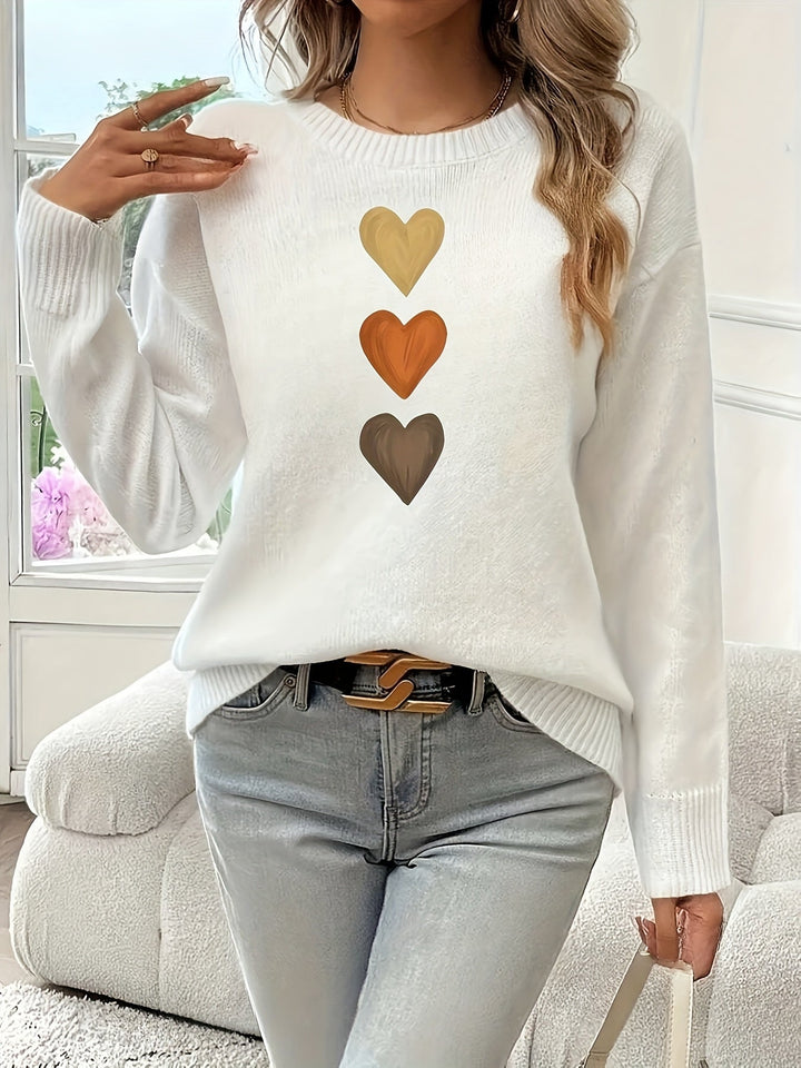 Madelyn - Elegant Geometric Heart Sweater