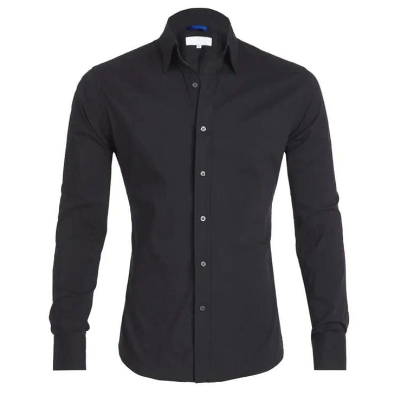 Men's Classic Dress Shirt | Long-Sleeve Button-Up | Slim Fit Workwear