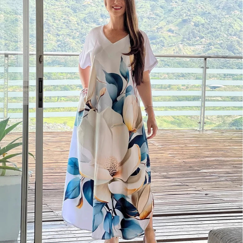 Robe décontractée imprimée à manches courtes Tirena 