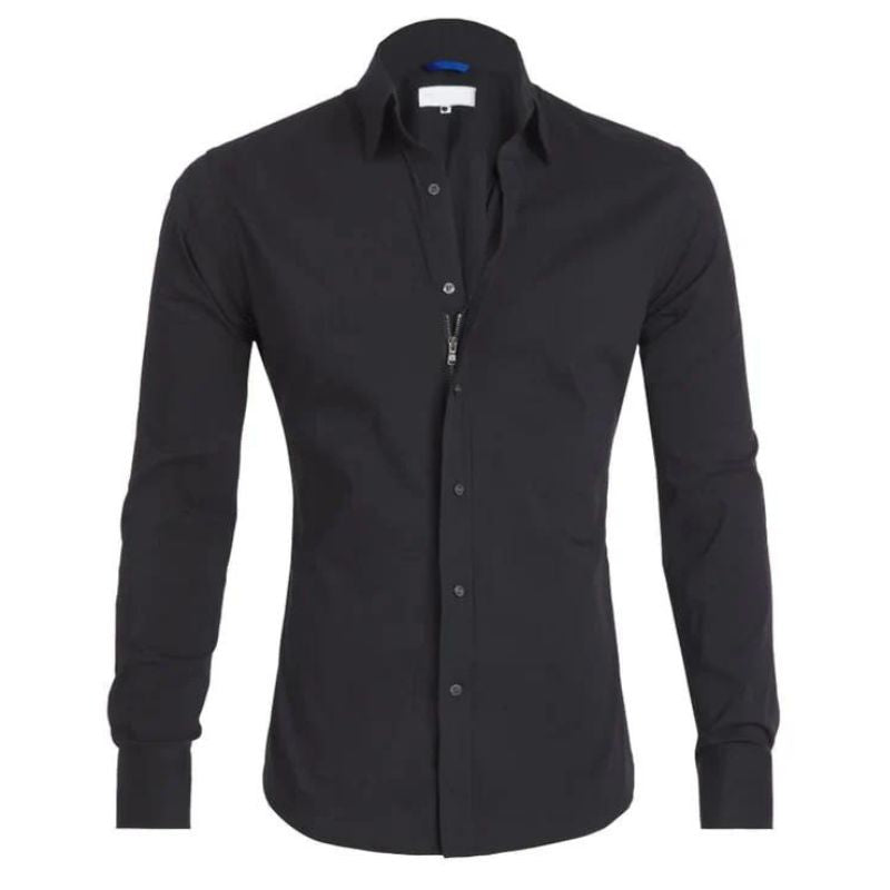 Men's Classic Dress Shirt | Long-Sleeve Button-Up | Slim Fit Workwear