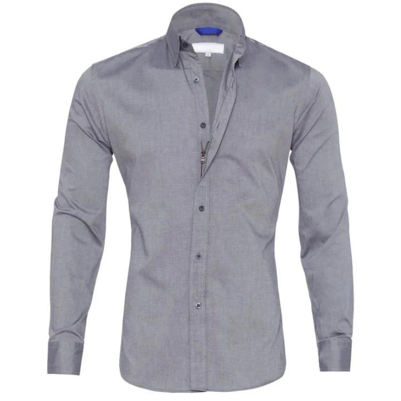 Men's Classic Dress Shirt | Long-Sleeve Button-Up | Slim Fit Workwear
