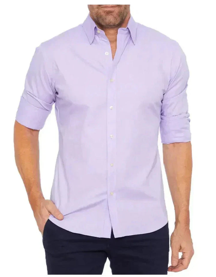 Men's Classic Dress Shirt | Long-Sleeve Button-Up | Slim Fit Workwear
