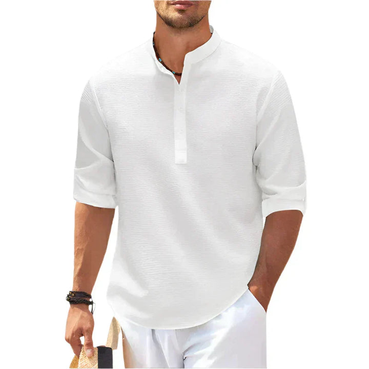 T-shirt Henley pour homme | Pull léger et décontracté | Idéal pour l'été