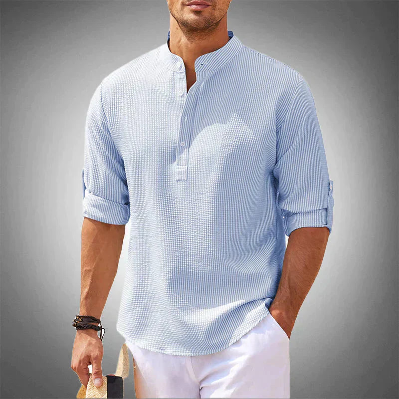 T-shirt Henley pour homme | Pull léger et décontracté | Idéal pour l'été