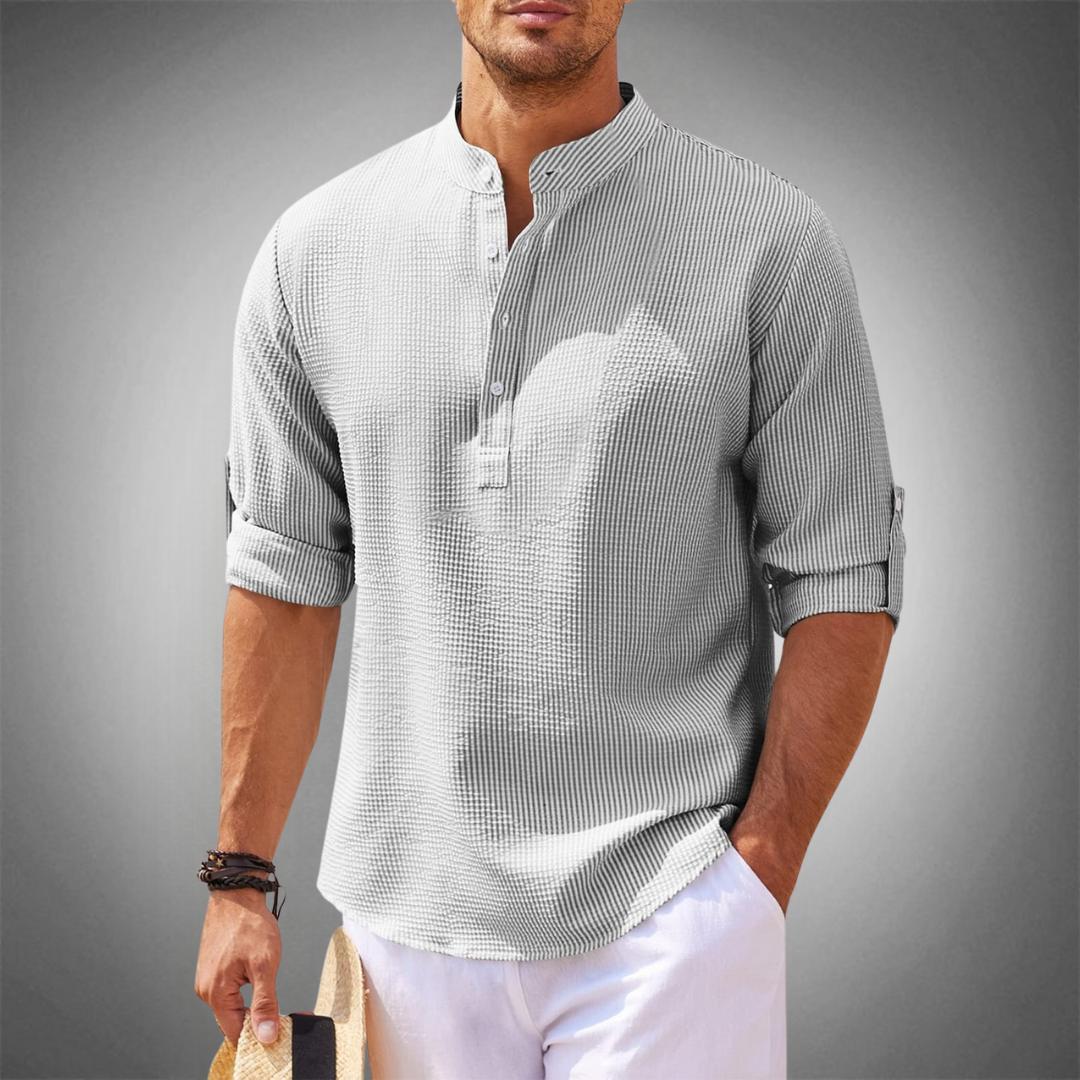 T-shirt Henley pour homme | Pull léger et décontracté | Idéal pour l'été