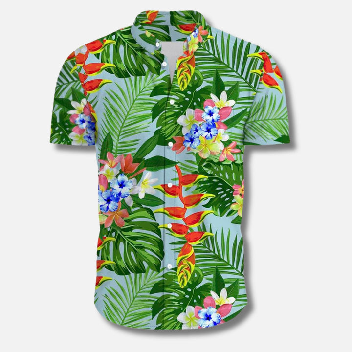 Men's Tropical Hawaiian Shirt | Short Sleeve | Lightweight Summer Button-Up