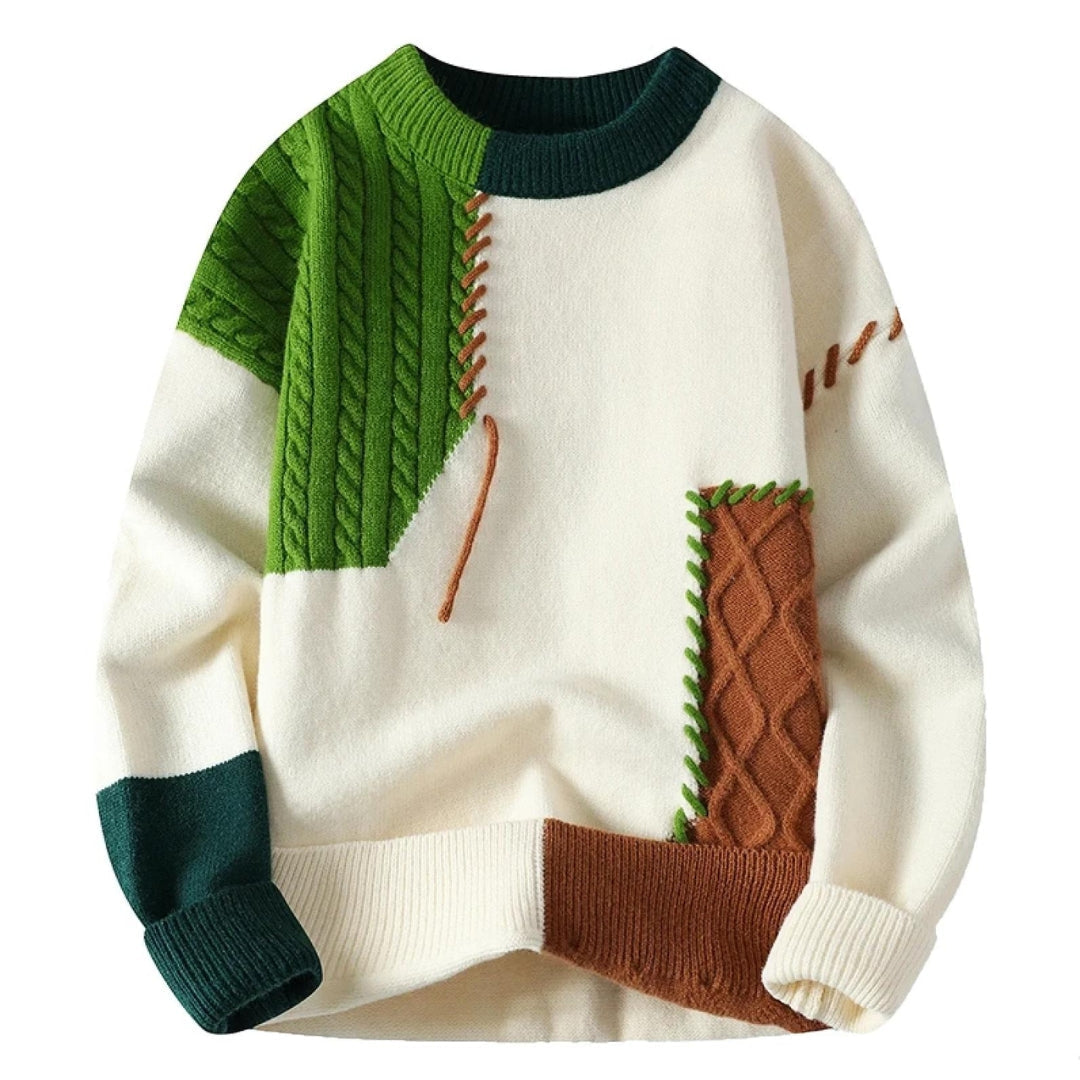 JULIAN – Artistic Patchwork Sweater