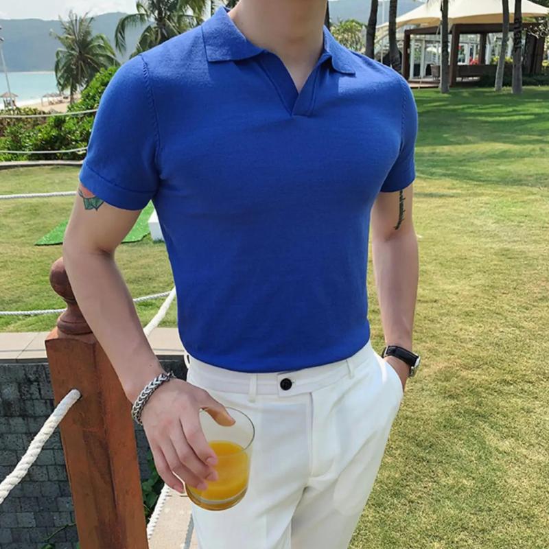 Men's Slim Polo Shirt | Stretch Knit | Casual Summer Essential