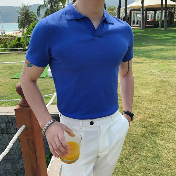 Men's Slim Polo Shirt | Stretch Knit | Casual Summer Essential