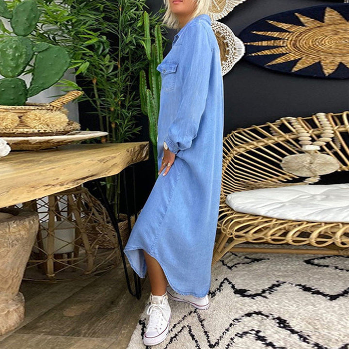 Terenza - Long Sleeve Denim Maxi Dress