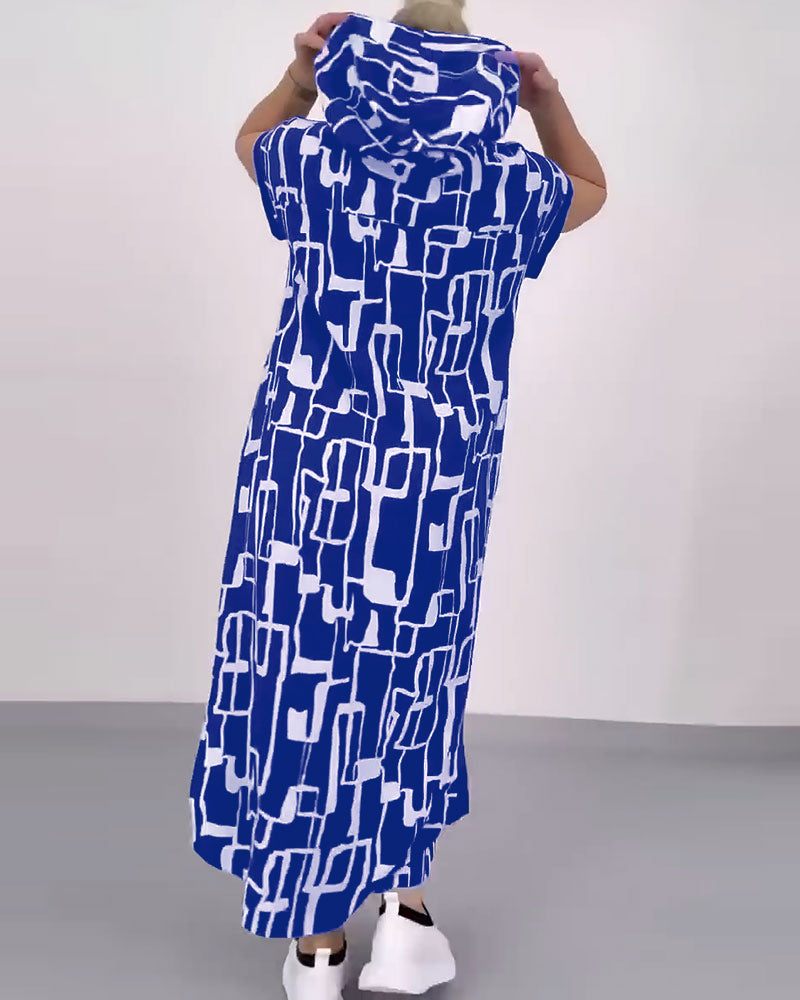 Ilana - Contrasting Maxi Dress with Zipper