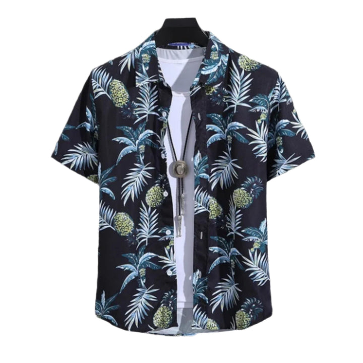 Men’s Tropical Pineapple Shirt | Lightweight Summer Button-Up | Casual Aloha Style