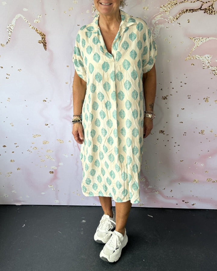 Davina - Loose Fit Short Sleeve Shirt Dress