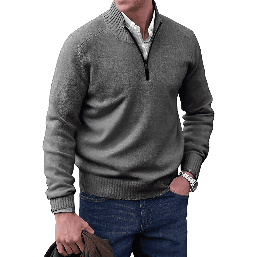 Ethan – Classic Quarter-Zip Sweater