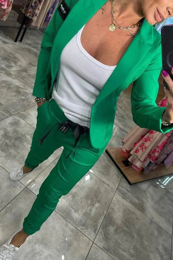 Rosindra - Ensemble deux pièces composé d'une veste fluide et d'un pantalon de jogging confortable 