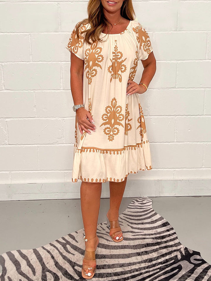 Freya - Vintage Printed Cotton Dress