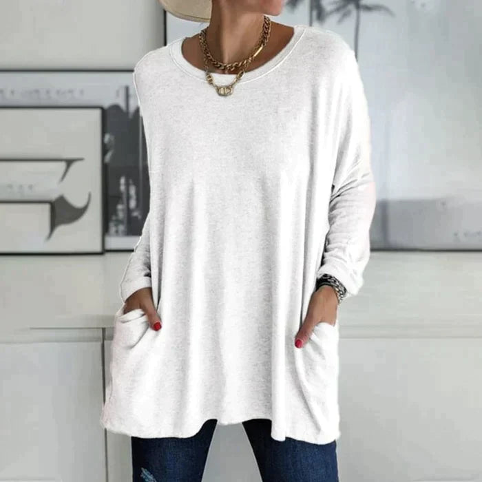 Daliah - Long Sleeve T-Shirt with Pocket