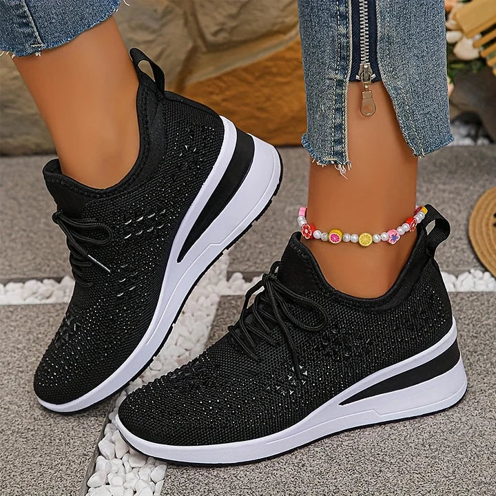 Giselle – Orthopedic sneakers with sparkling rhinestones