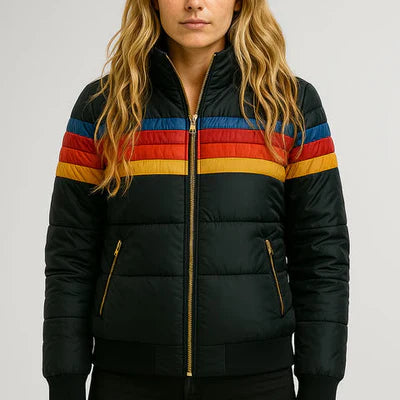 Monique - Women's Winter Down Jacket with Hood and Oversize Pockets