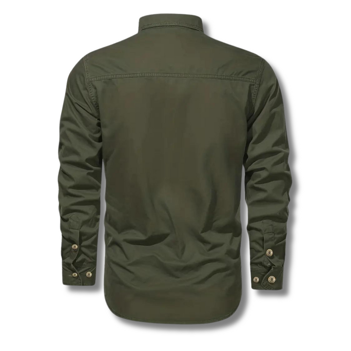 Men's Canvas Utility Shirt | Dual Chest Pockets & Rugged Cotton | Workwear-Inspired Style