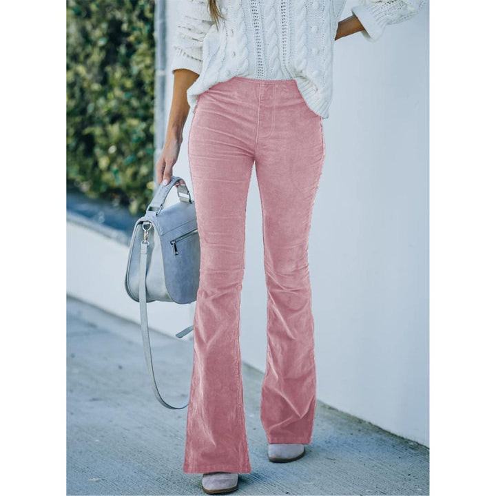Corduroy Flare Pants | High-Rise Stretch Fit | Retro Everyday Style