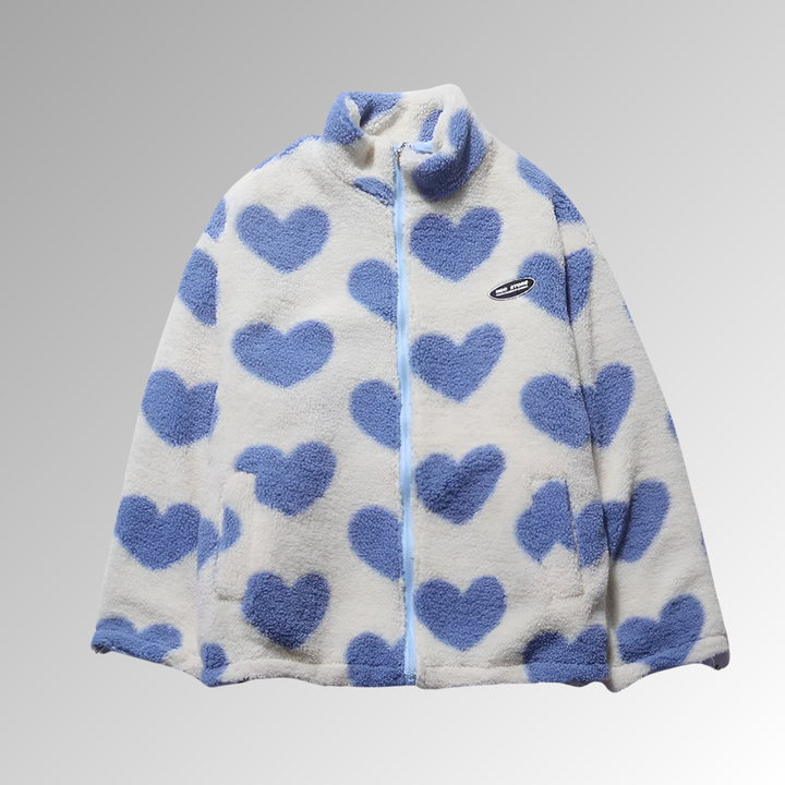 Anastasie - Cozy Winter Jacket with Heart Pattern