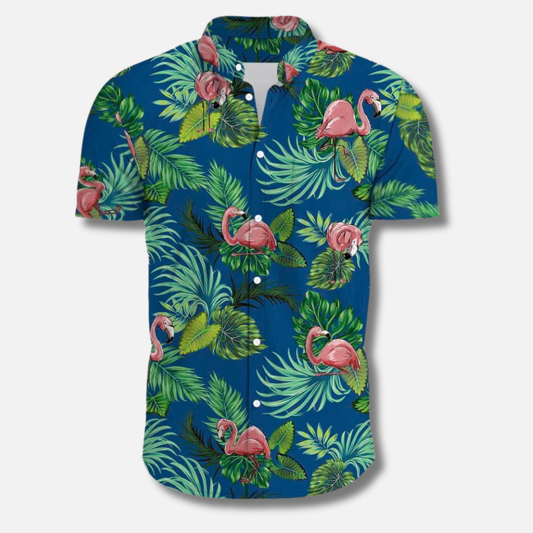 Men's Tropical Hawaiian Shirt | Short Sleeve | Lightweight Summer Button-Up