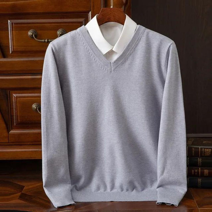 V-Neck Lightweight Knit Sweater | Soft Touch | Classic Layering Piece