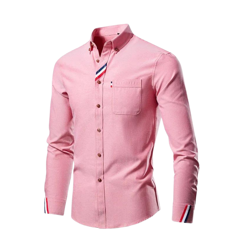 Men’s Slim-Fit Dress Shirt | Cotton Long-Sleeve Button-Up