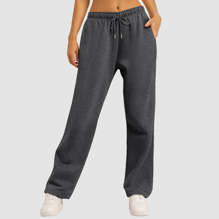 Wide-Leg Lounge Pants | High-Rise Drawstring Waist | Soft Knit Comfort