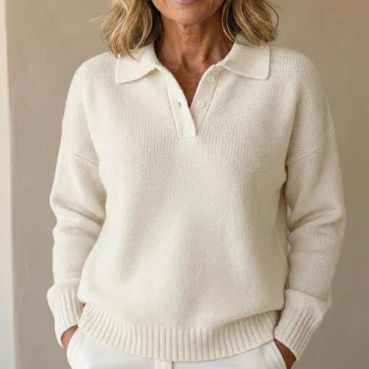 Olivia - Soft Knit Sweater with Collar