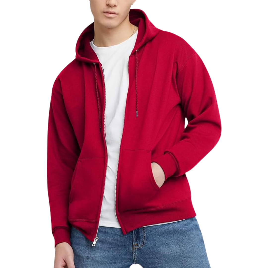 Men’s Full-Zip Fleece Hoodie | Everyday Layer | Soft Brushed Interior