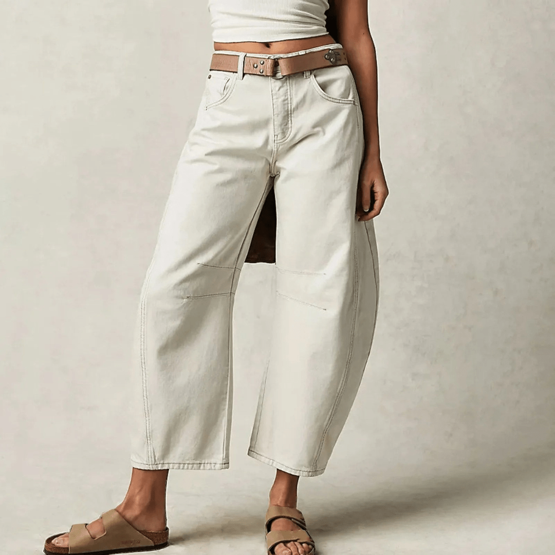 Wide-Leg Utility Jeans | Relaxed Fit | High-Rise Cotton Denim