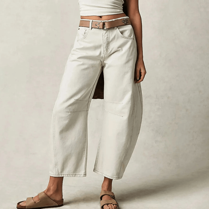 Wide-Leg Utility Jeans | Relaxed Fit | High-Rise Cotton Denim