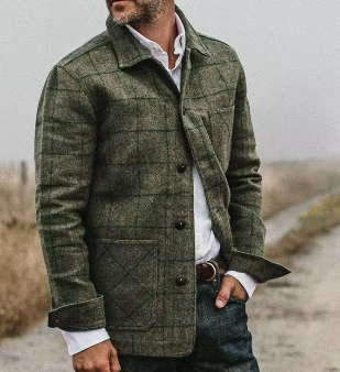 Men’s Quilted Overshirt Jacket | Wool-Blend | Smart Casual Outerwear