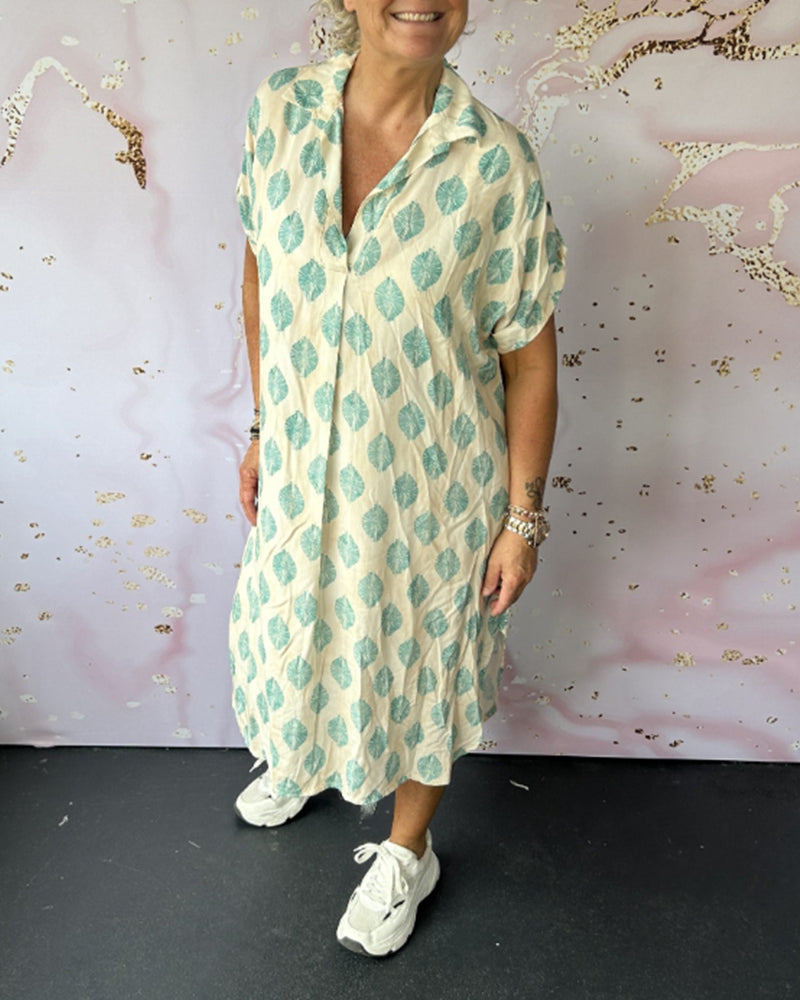 Davina - Loose Fit Short Sleeve Shirt Dress