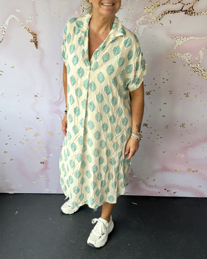 Davina - Loose Fit Short Sleeve Shirt Dress