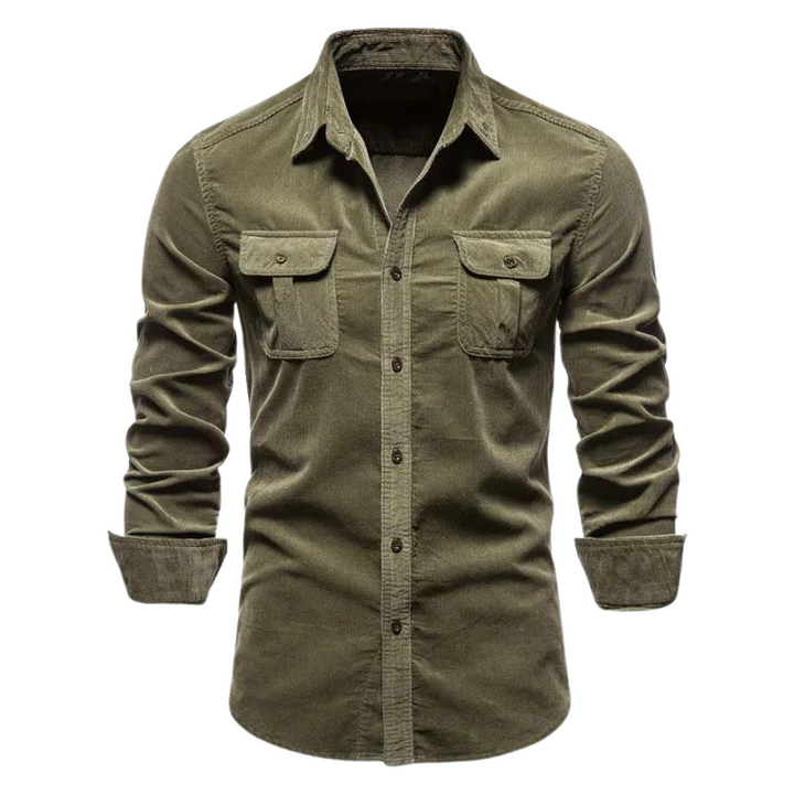 Men’s Brushed Cotton Overshirt | Button-Up | Fall Layering Shirt Jacket