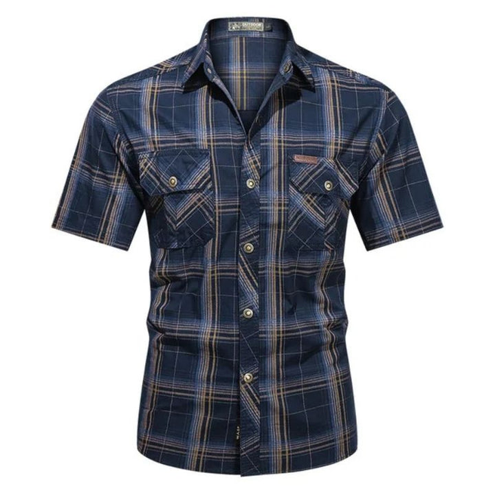 Men’s Flannel Shirt | Brushed Cotton Button-Up | Plaid Workwear Layer