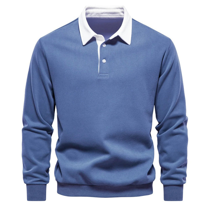 Mark - Men’s Long Sleeve Polo Sweatshirt