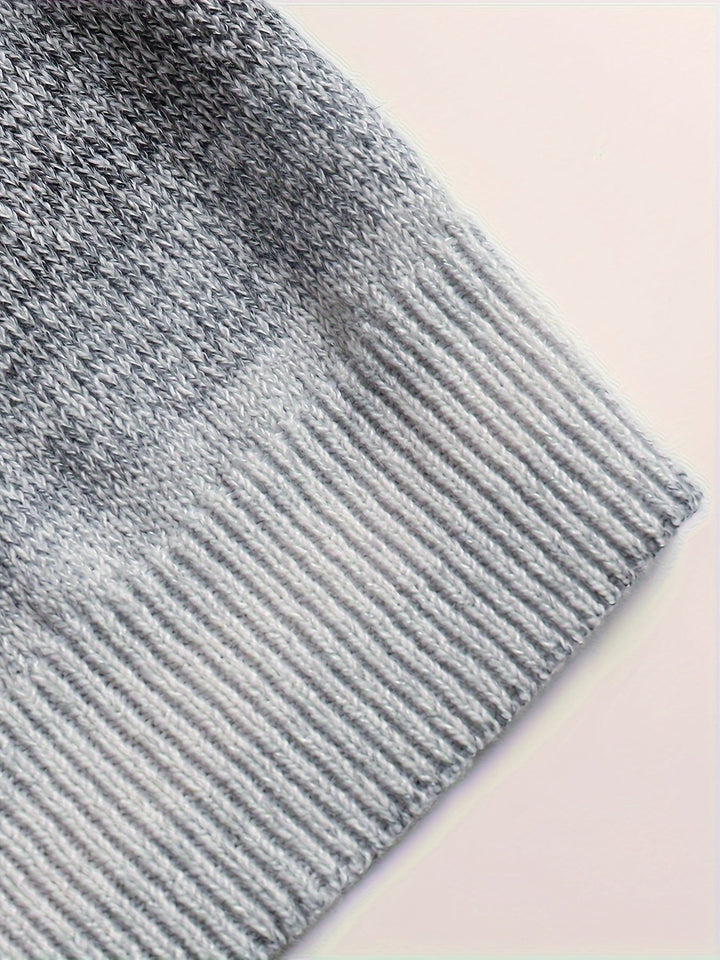 Men’s Gradient Knit Crewneck Sweater | Lightweight Ombre Pullover | Casual Fall Layer