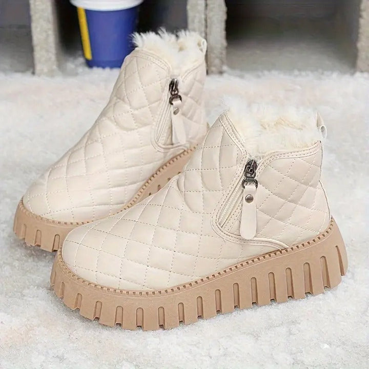 Riviana - Women's leather winter boots with orthopedic support