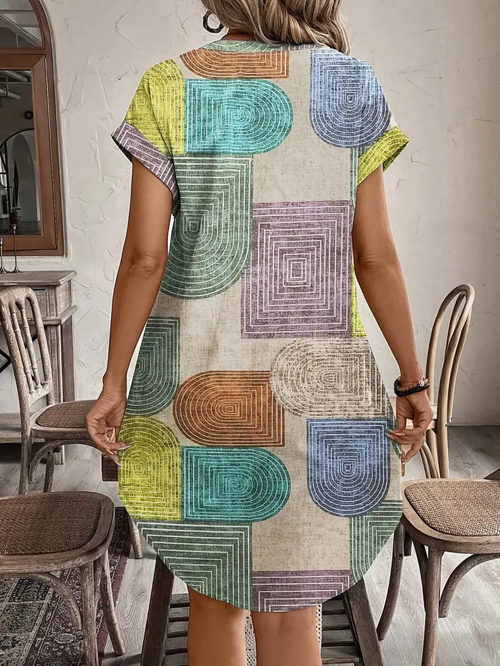 Lucille - Elegant Geometric Dress