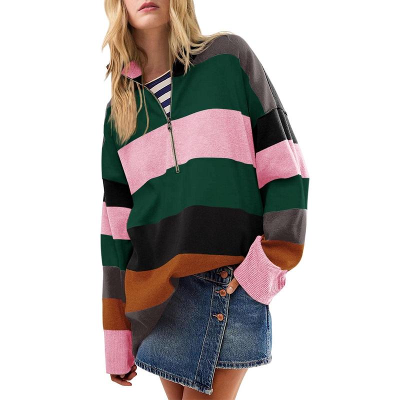 AUTUMN™- Stylish Oversized Turtleneck Sweater with Half Zipper Detail