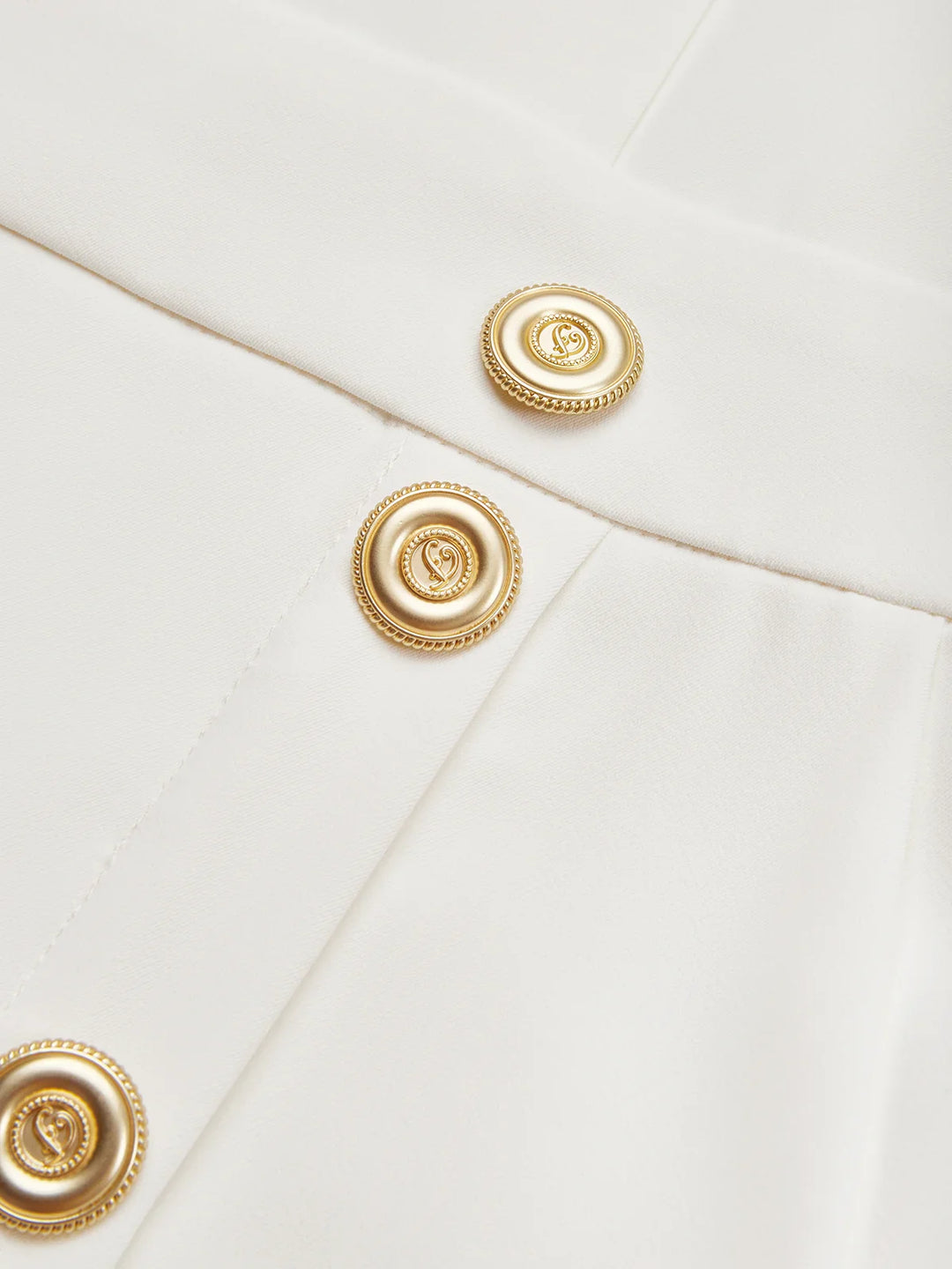 Floralia - Plain midi dress with button slit and round neckline